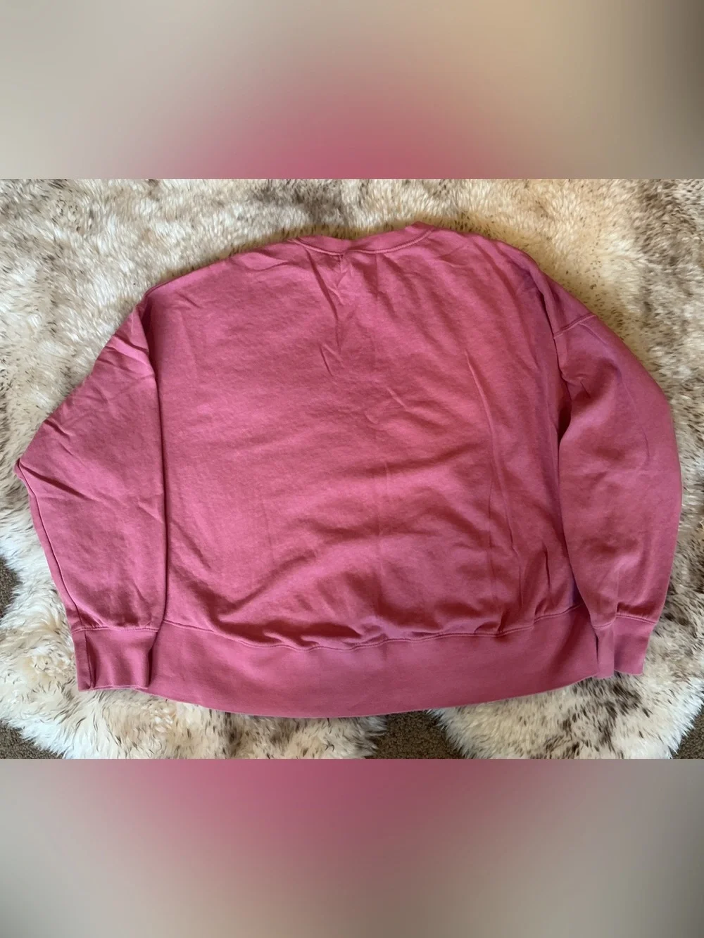 Nike Dusty Rose Cropped Boxy Crewneck Sweatshirt - Picture 2 of 4
